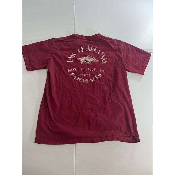 Arkansas Razorback Champion T Shirt Size L Short Sleeve Red - Picture 3 of 6